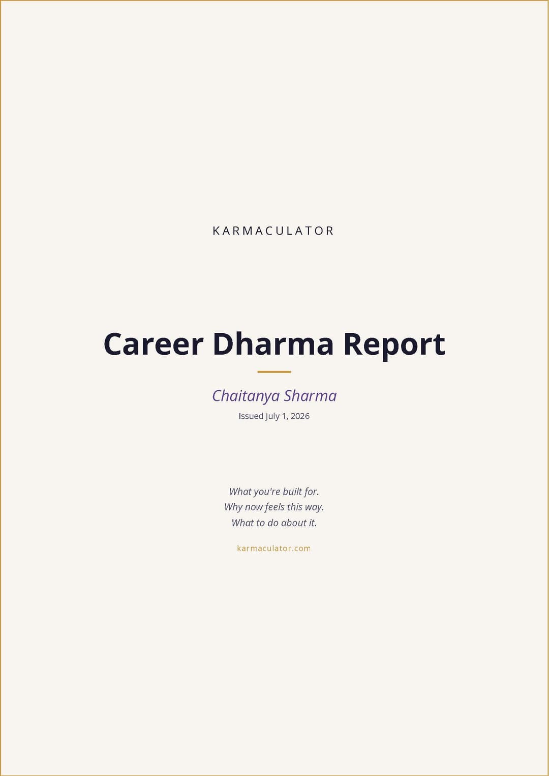 Your report, personalised to your exact birth chart