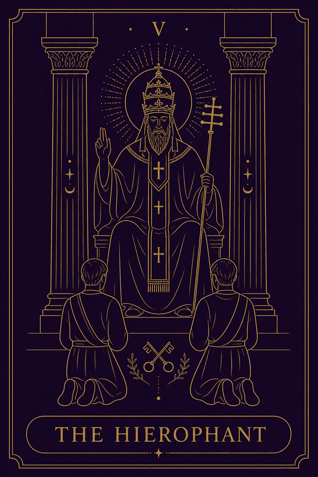 The Hierophant tarot card
