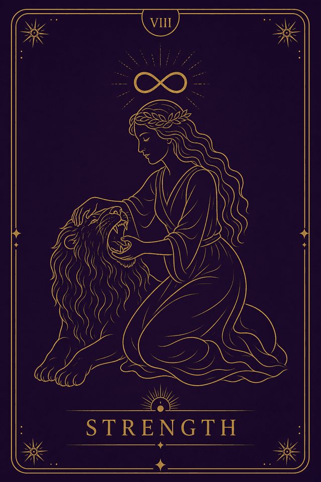 Strength tarot card