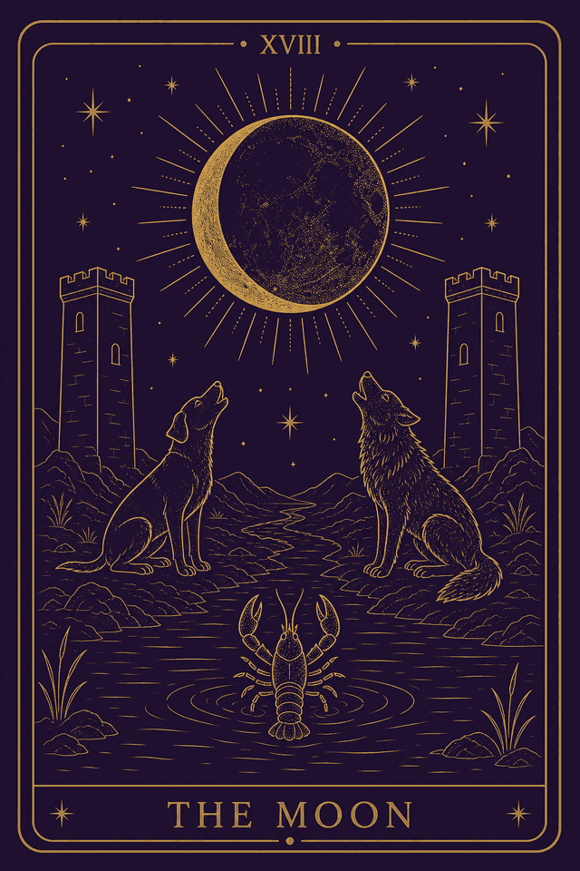 The Moon tarot card